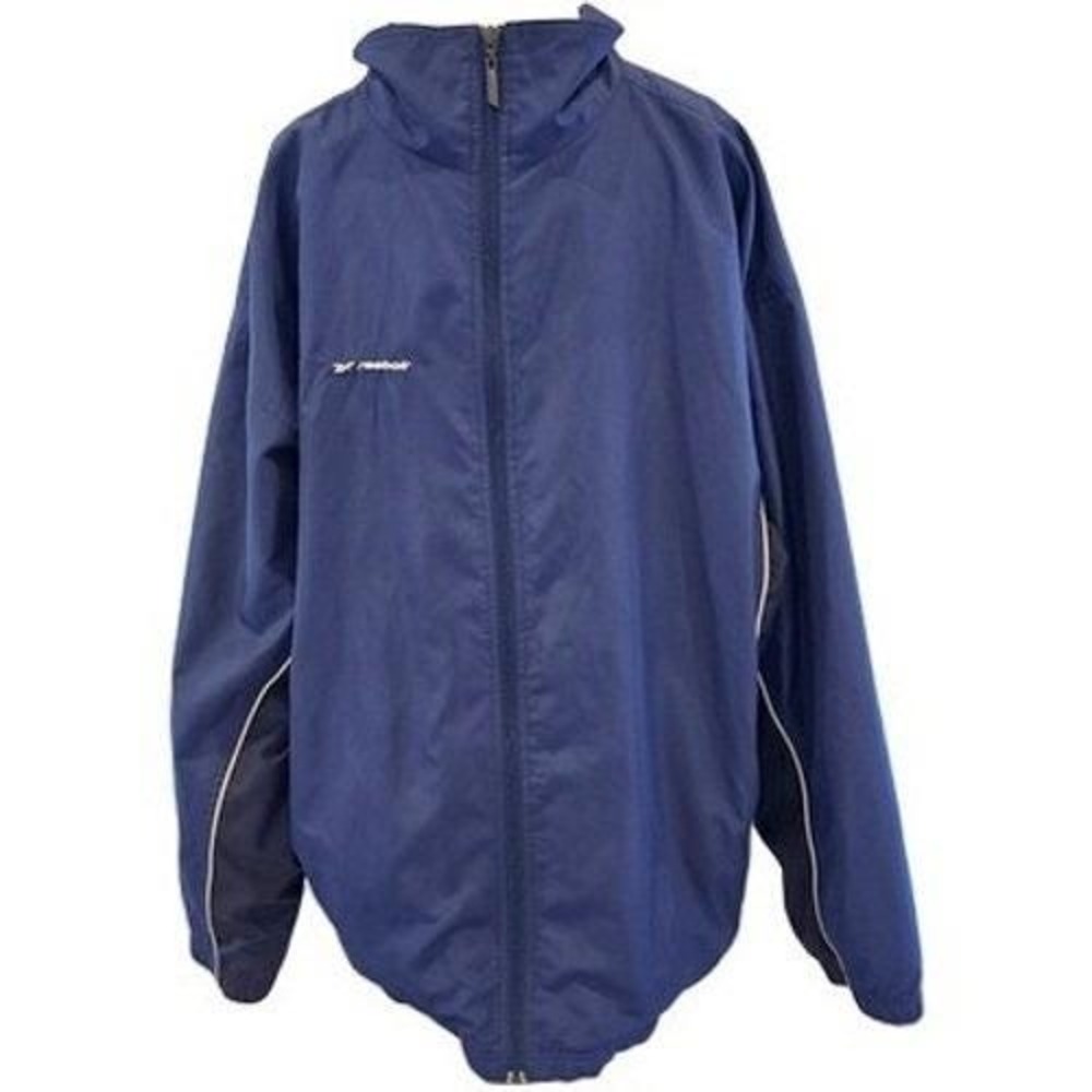 Vintage Reebok Windbreaker Jacket Blue Navy XL Y2K 90s Gorpcore Coat